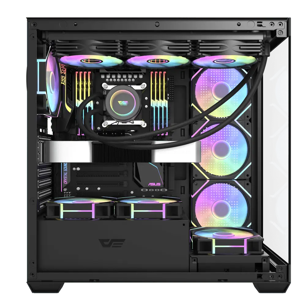 DARKFLASH i5-13400f 13th Rtx 5060 gaming pc case glass 512SSD