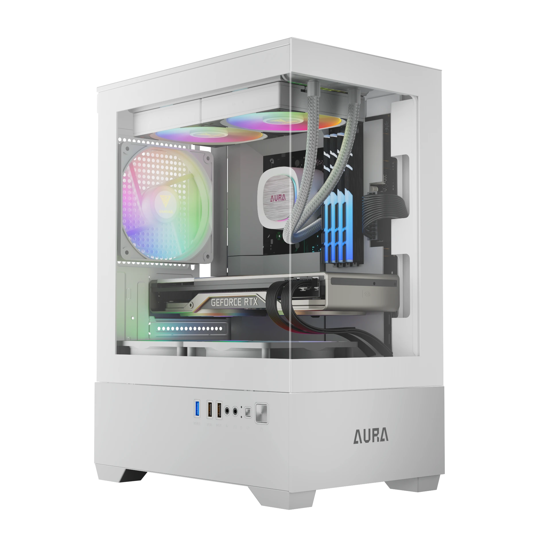 GAMDIAS i5 13400f 13th RTX 2060 gaming case white 3Fan 